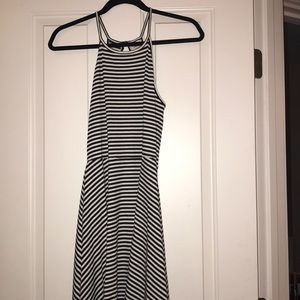 Stripped Halter Dress
